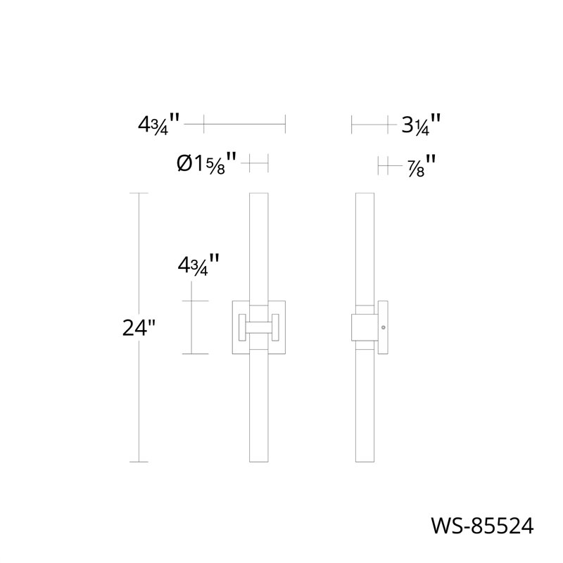 Ripple 24" LED Bath Vanity & Wall Light With Glass Shade and Built In Color Temperature Switch from 2700K/3000K/3500K/4000K