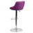 Hilia Vinyl Bucket Seat Adjustable Height Barstool with Diamond Pattern Back-1302222131