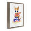 "Sandy Dog on Beach", art mural sur toile flottant noir par Geoff Allen-936414956-924308382