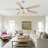 52" Crystal Ceiling Fan with Light Kit and Remote, Reversible DC Motor Glam Ceiling Fan