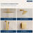 Ceiling Mount 16" Dual Rainfall Thermostatic Shower Faucet System with 6 Body Jets and Handheld Spray-89833290