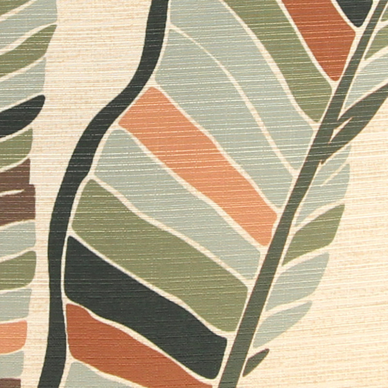 24" Square Palm Leaves Reversible Polyester Throw Pillow
