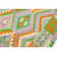 Tapis orange / bleu en laine à motif géométrique 4 pi 0 po x 5 pi 10 po K douzeonta