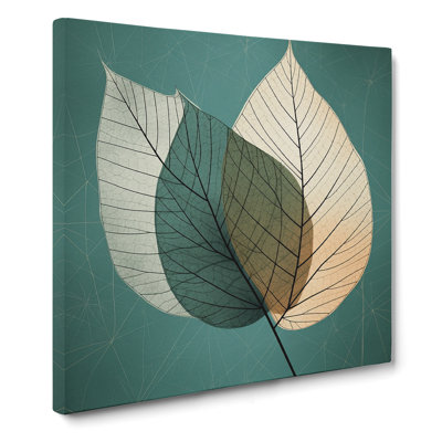 Leaf Geometric - Wrapped Canvas