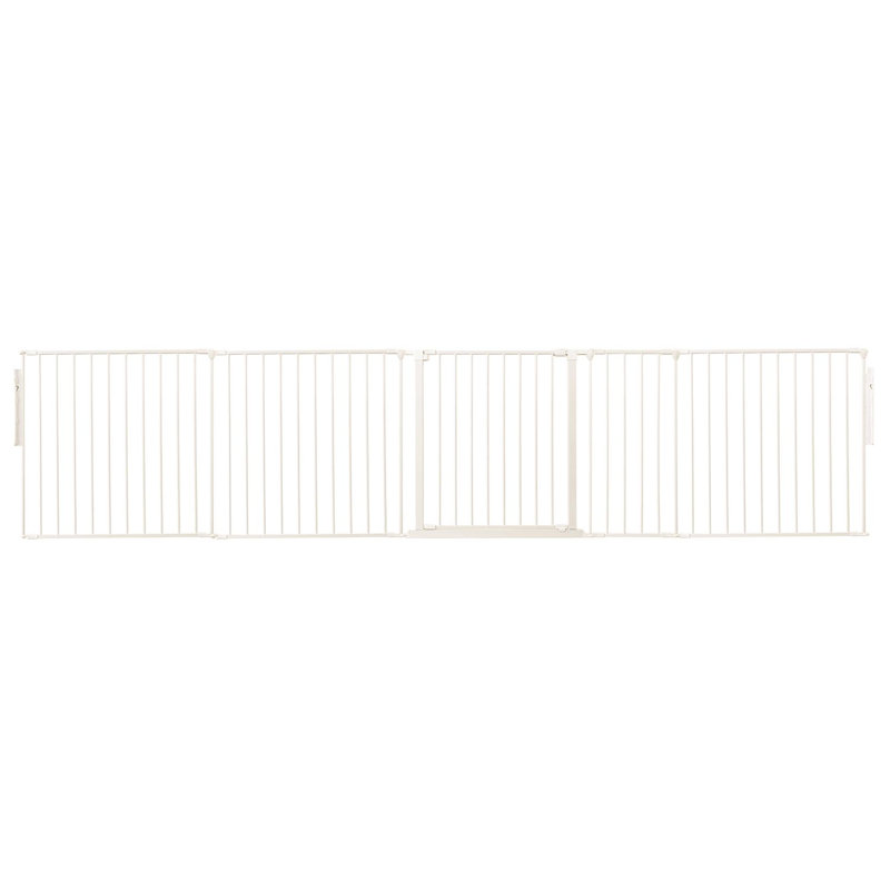 Bottali 70cm H Metal Folding Room Divider, White, 70cm H x 331cm W x 1.5cm D