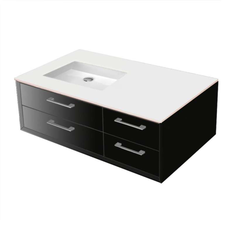 Gemelli 36'' W Vanity Top, Polished White
