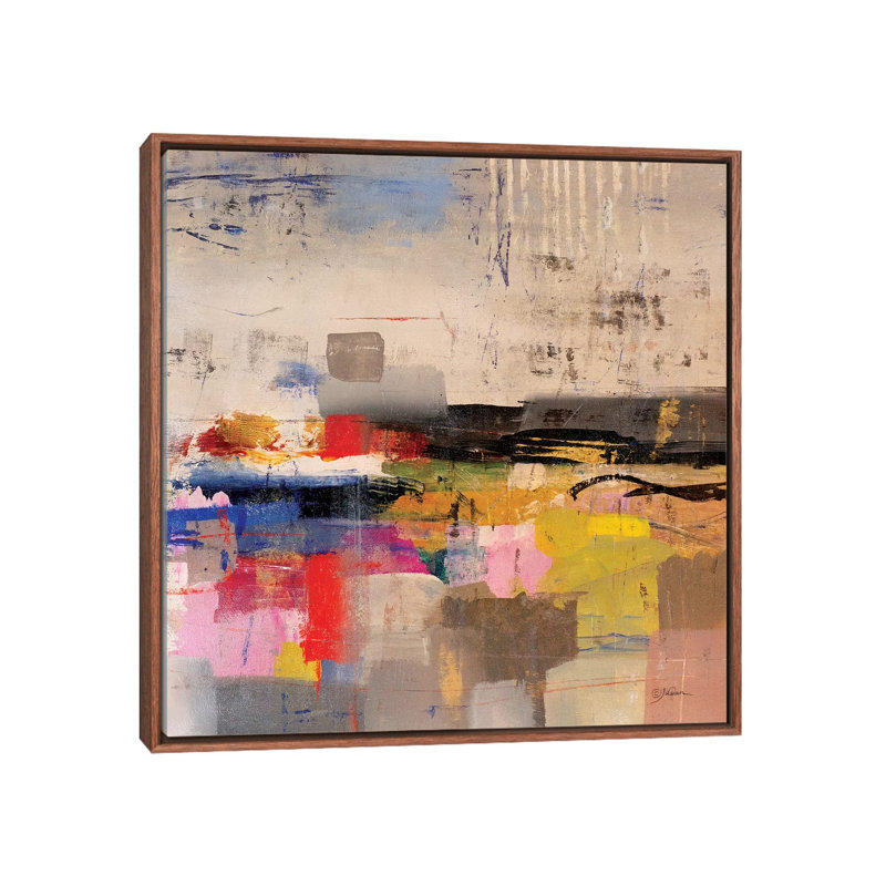 " Float " by Julian Spencer, No Mat, Classic Brown Wood Framed Canvas, 26" H x 26" W x 1.5" D