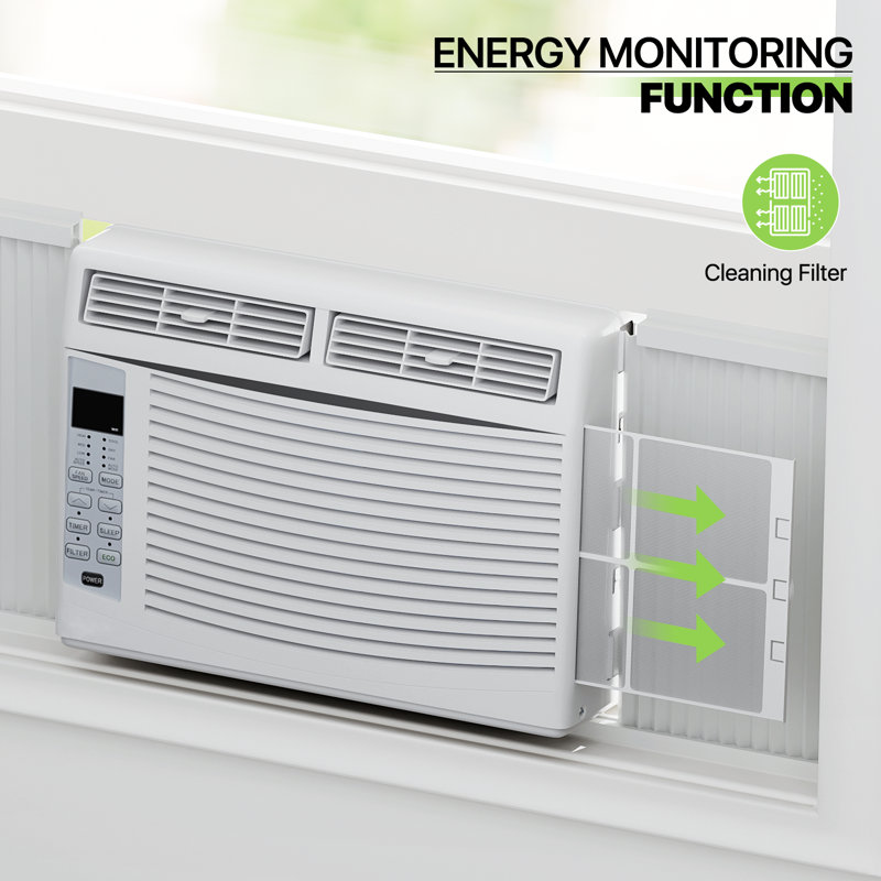 6000 BTU White Wi-Fi Connected Window Air Conditioner with Remote