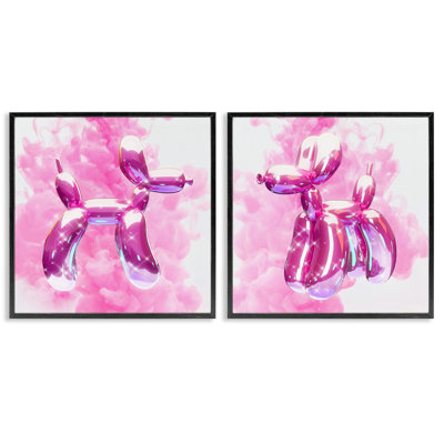 «Sparkle Balloon Dogs», ensemble de 2 giclées par Ziwei Li