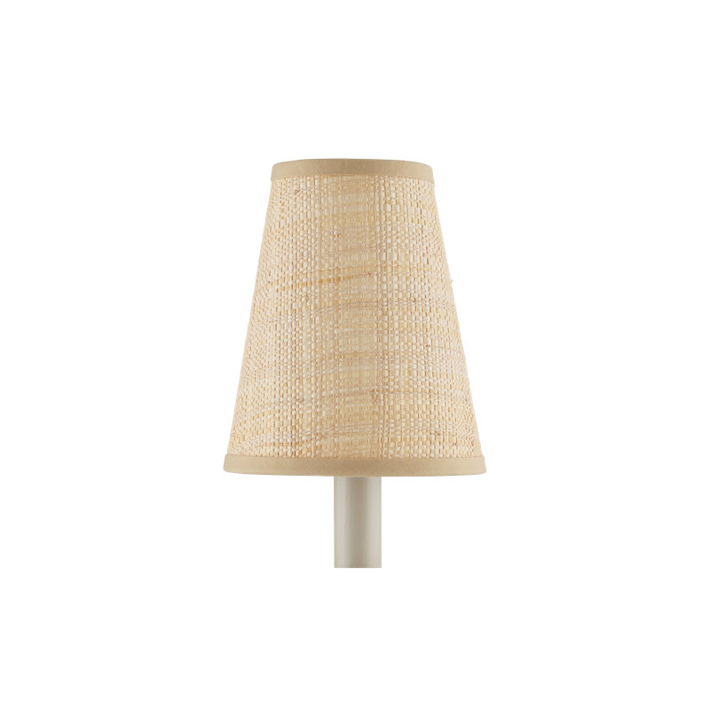 Abat-jour de candélabre en lin beige (à pince) H 6 po x l 5 po