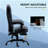 Massage Office Chair High Back Executive Recliner With Lumbar Support, Footrest, Reclining Back, Adjustable Height