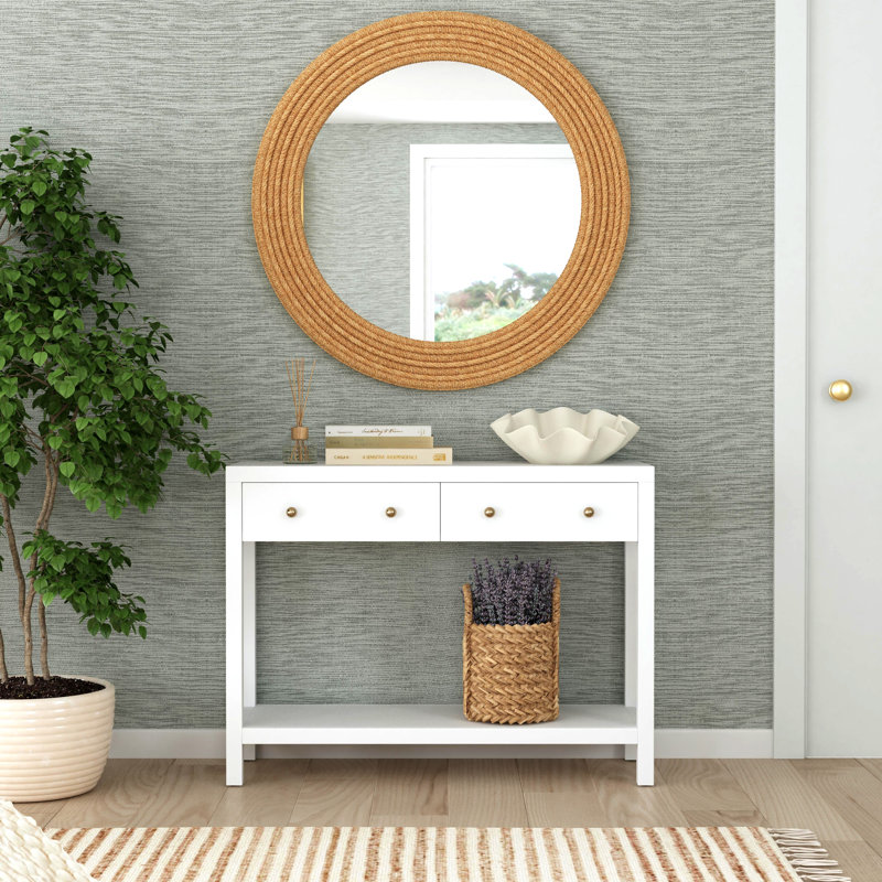 Nora 2 Drawer Console Table, Antique Taupe
