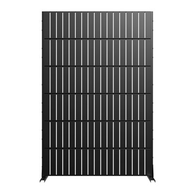 72"x47" Black Metal Outdoor Privacy Screen by Lumioca