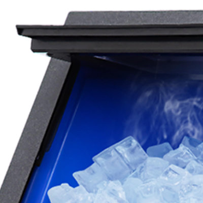 Machine à glaçons 120L / 24H commerciale, 24Lbs de rangement, 15 distributeur de glace rapide pour le bar ou le café