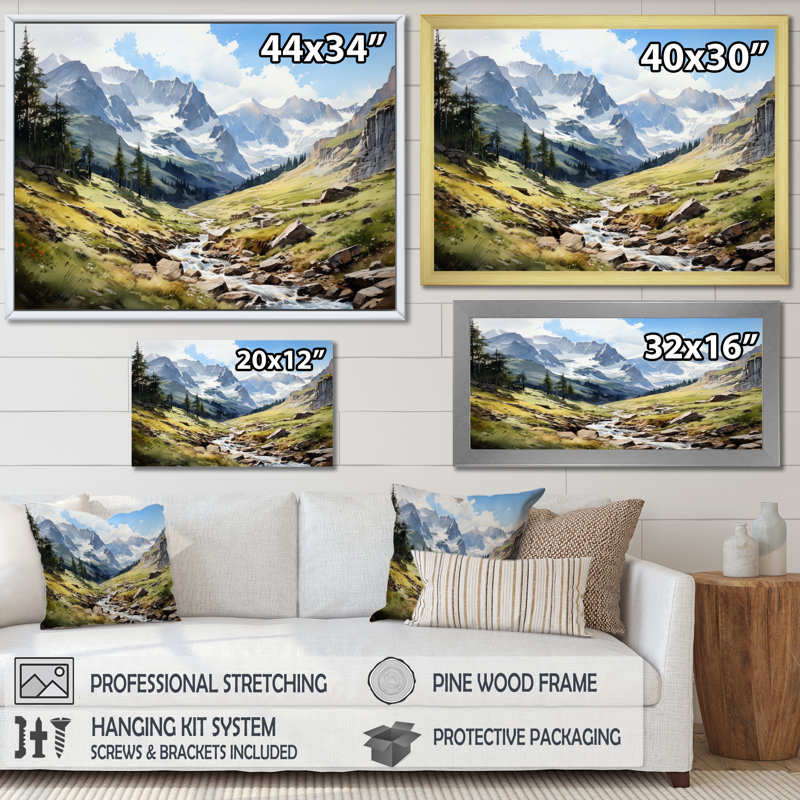 «Forest Redwood National Park IV», art mural sur toile, Cadre naturel flottant, H 16 po x l 32 po x P 1 po