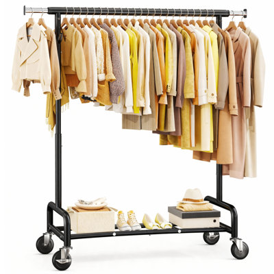 Portant à vêtements robuste avec roulettes