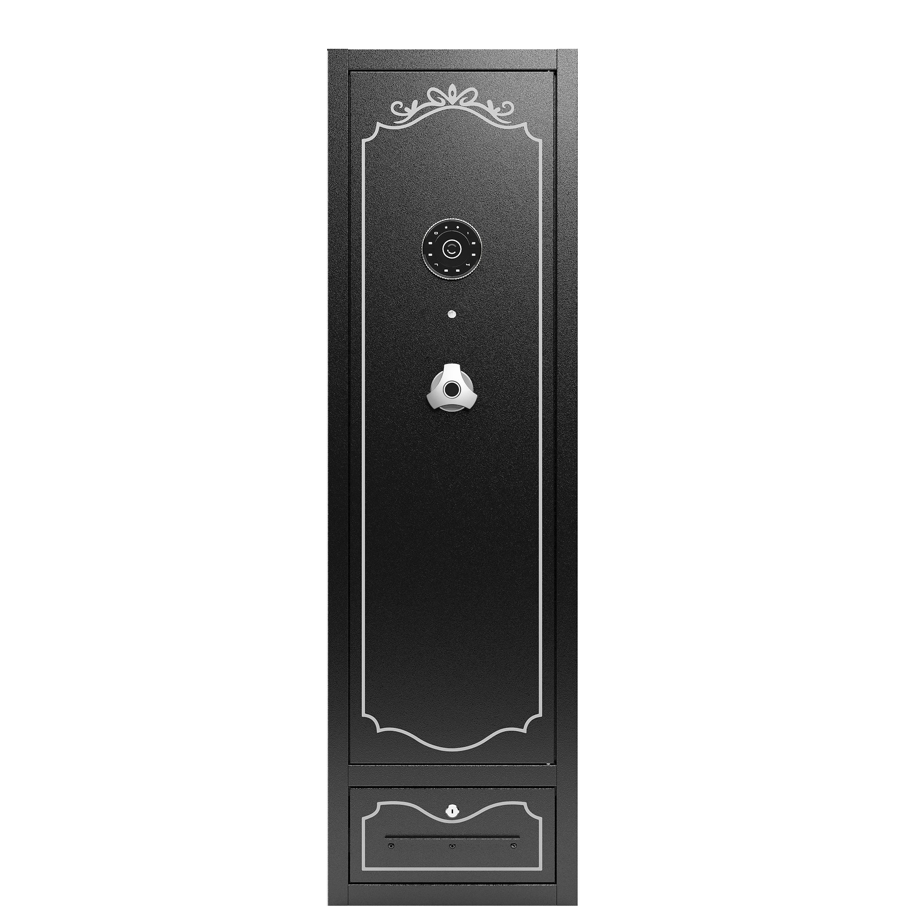 hanni Safe With 8 Holder - Digital Lock & Built-In Led Removable Shelf ...