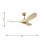 Maverick Smart 44 Indoor Ceiling Fan with Threaded Downrod, Natural Honey blades and Handheld Remote-1976298621-1976298616
