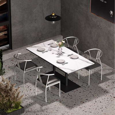 Ensemble de table de salle à manger et chaises de style industriel 23,7 L