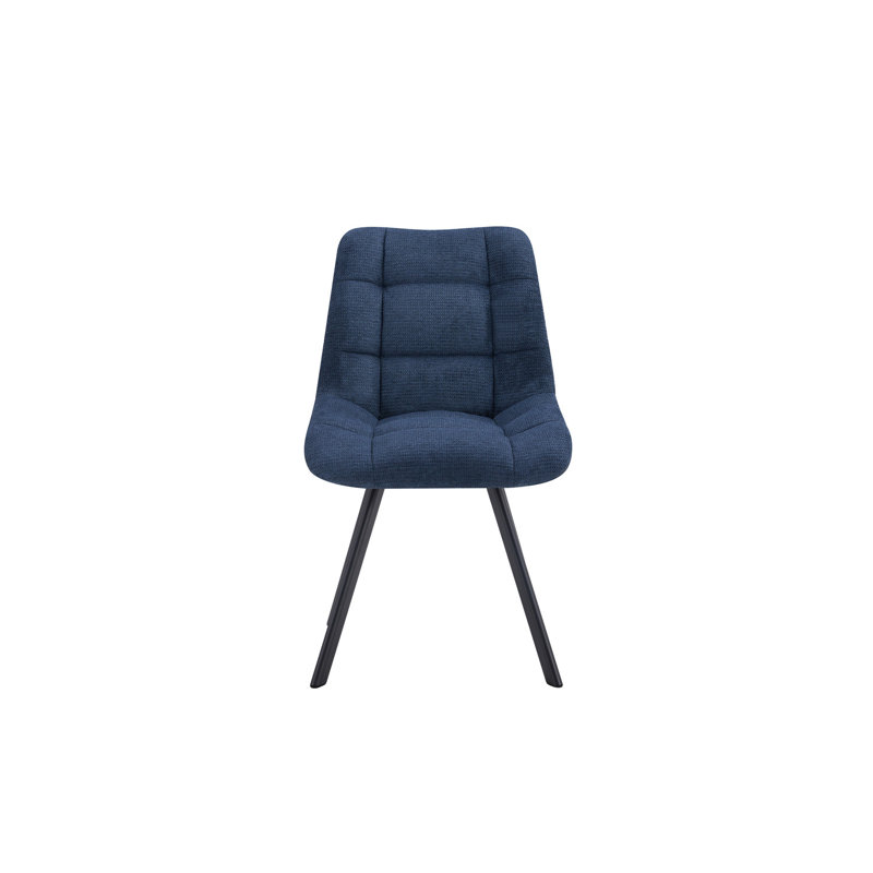 Ephemerine 49cm H Upholstered Metal Side Chair, Blue