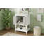 Meuble-lavabo de luxe moderne de 24 po avec lavabo en céramique, meuble de salle de bain avec tablette ouverte et rangement fermé-125847752