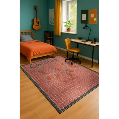 Tapis gris tissé à motif lavable Mosso