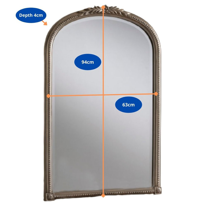 Danube Flat Wall Mirror, Silver