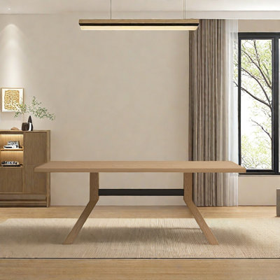 Solid wood ash simple dining table