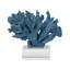 Davy expansif faux corail, verre transparent, polyrésine bleu riche 10 pouces