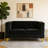 Black Velvet 2-Seater Sofa with Button Tufting and Metal Legs – Modern Square Arm Loveseat for Living Room or Bedroom, W834S00053-1978038972