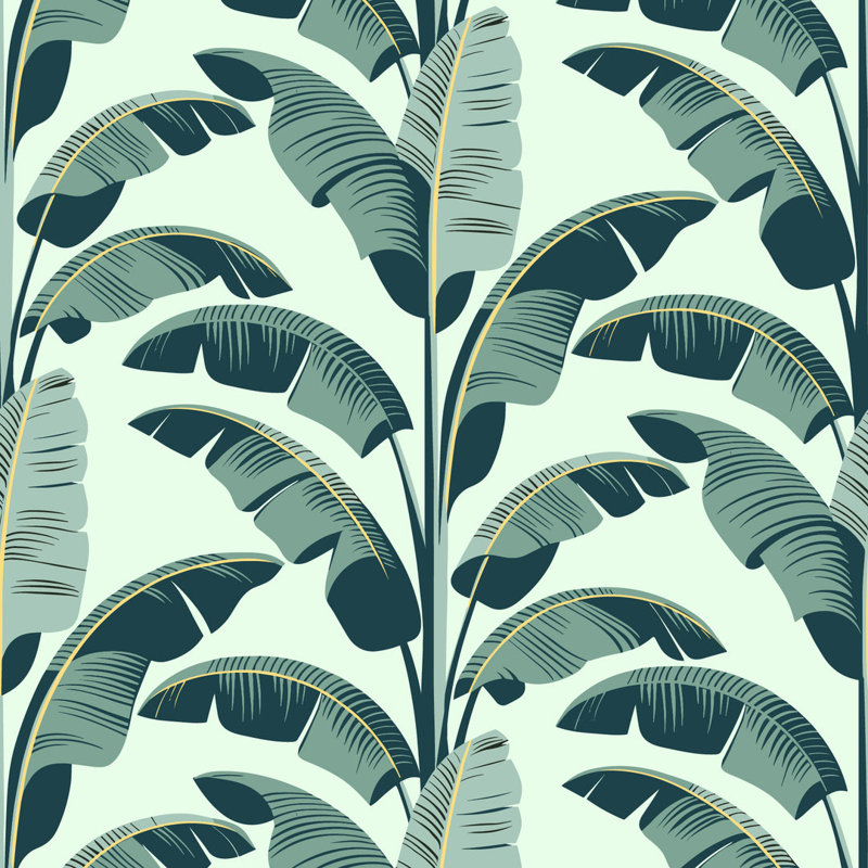 Banana Leaf - Green Wallpaper