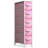 Sorbus Narrow Dresser with 5 Drawers - Vertical Slim Storage Chest of Drawers with Steel Frame, Wood Top & Easy Pull Fabric Bins for Small Spaces, Closets, Bedrooms, Bathrooms & Laundry, Tie Dye Pink-121335645