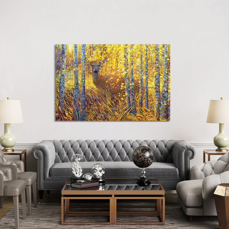 Deer Demure by Iris Scott - Wrapped Canvas Print, 152.5 cm H x 101.5 cm W