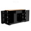 Buffet de rangement multifonctionnel, table de salle à manger extensible, tablettes réglables, support coulissant à 3 niveaux, îlot de cuisine pour la cuisine, salle à manger, salon (noir), îlot de cuisine-954598266