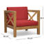Chaise de repos Mid-Century moderne en bois avec revêtement en eau, 29,58 po x 26,34 po, 41,57 lb