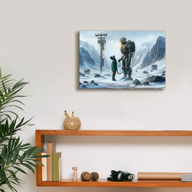 «Plug In» par Rey Klimt, art mural sur toile, H 12 po x l 18 po x P 0,75 po