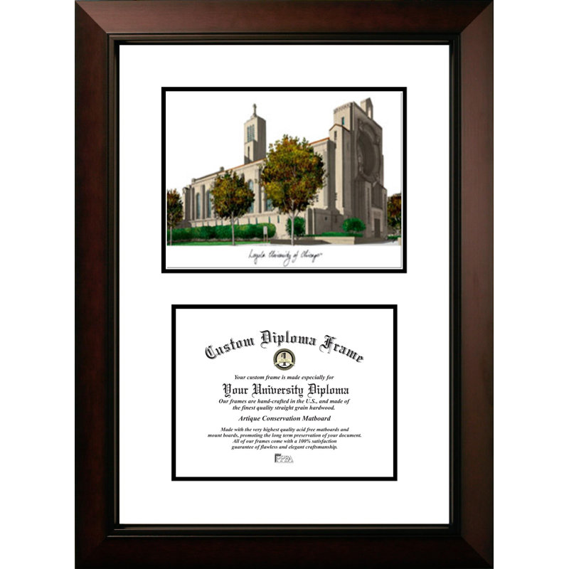 Cadre photo loyola university, diplôme hérité NCAA