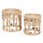 Baxton Studio Bowie Modern Bohemian Natural Brown Rattan 2-Piece Nesting End Table Set