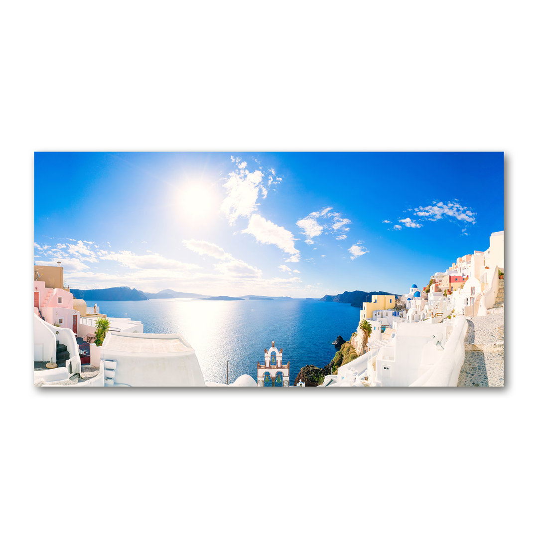 Leinwanddruck - Wandkunst - Drucke auf Leinwand - 140X70 Bild Bildthema: Santorini Griechenland