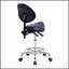 Fauteuil ergonomique avec dossier, pivotant, réglage hydraulique de la hauteur et roulettes