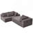Modern Chenille Upholstered Sectional Sofa Couch Set-119729079