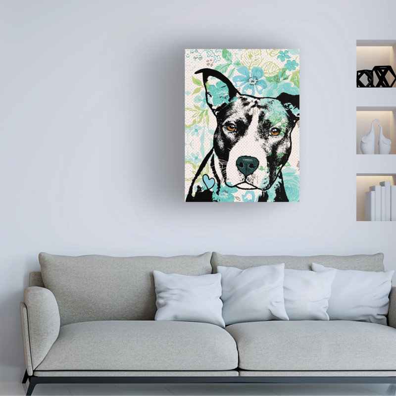 «Animals A Serious Side», peinture sur toile encadrée, H 47 po x l 35 po x P 2 po