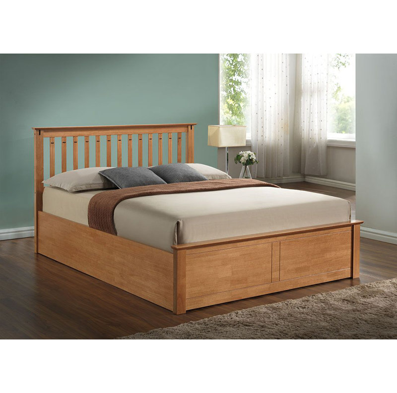 McMullen Ottoman Storage Bed, Double (4'6), Oak