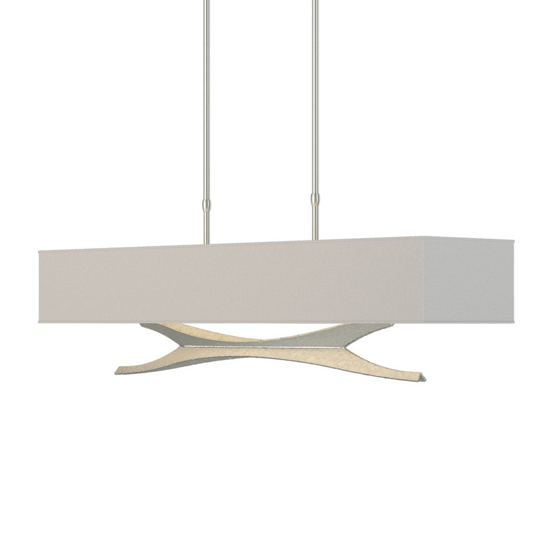 Moreau 4 - Light Kitchen Island Pendant, Natural Anna, Soft Gold