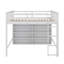 Lit mezzanine double avec 8 tablettes ouvertes-157930014