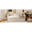 Lit de jour rembourré Vickey avec couchette escamotable et ports de chargement USB, beige-1580712991