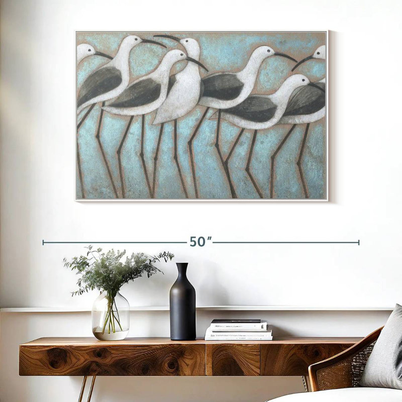 Défilé côtier, Cadre flottant blanc, 40 po x 27 po