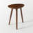 19"W Solid Oak Mid-Century Modern Oval Side Table-232417513-229242155