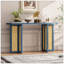 Console d'entrée en rotin de style campagnard, console étroite avec rangement, table de couloir pour le salon, entrée (bleu marine)-136819346
