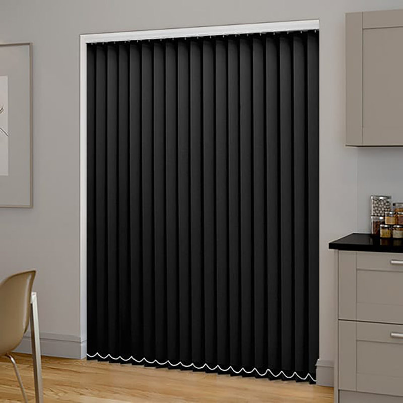 Room Darkening Vertical Blind, 245 cm L x 150 cm W, Black